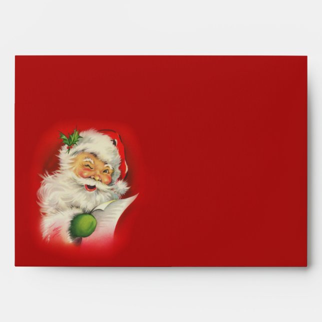 Vintage Santa Claus Christmas Envelope (Front)
