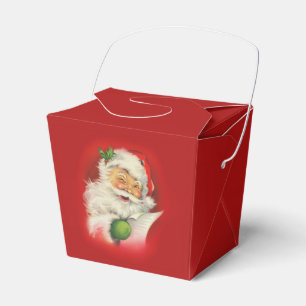Vintage Santa Claus Christmas Favor Boxes