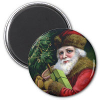 Vintage Santa Claus Christmas Fridge Magnet
