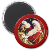 Vintage Santa Claus Christmas Gift Magnets