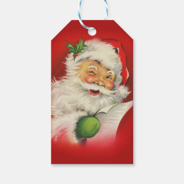 Vintage Santa Claus Christmas Gift Tags (Front)