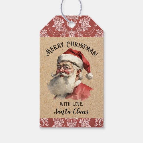Vintage Santa Claus Christmas Gift Tags