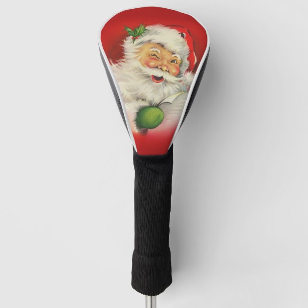 Vintage Santa Claus Christmas Golf Head Cover | Zazzle