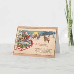 Vintage Santa Claus Christmas Greeting Card