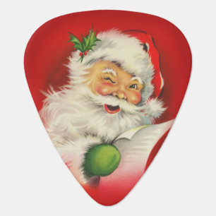 Vintage Santa Claus Christmas Guitar Pick