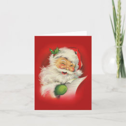 Vintage Santa Claus Christmas Holiday Card