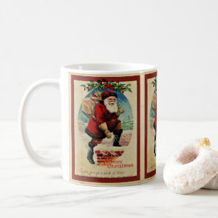 Vintage Santa Claus Christmas Holiday Ceramic Coffee Mug