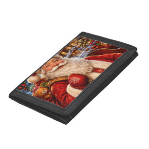 Vintage Santa Claus Christmas Holiday Wallet