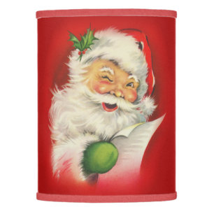 Vintage Santa Claus Christmas Lamp Shade