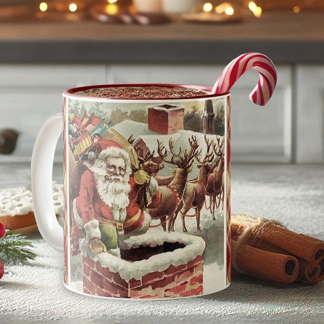 Vintage Santa Claus Christmas Mug (vintage Santa Claus Christmas coffee mug)