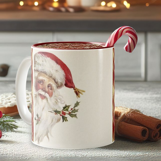 Vintage Santa Claus Christmas Mug (vintage Santa Claus Christmas coffee mug)