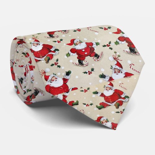 Vintage Santa Claus Christmas  Neck Tie