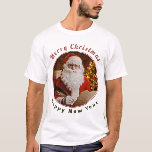 Vintage Santa Claus Christmas New Year Personalize T_Shirt