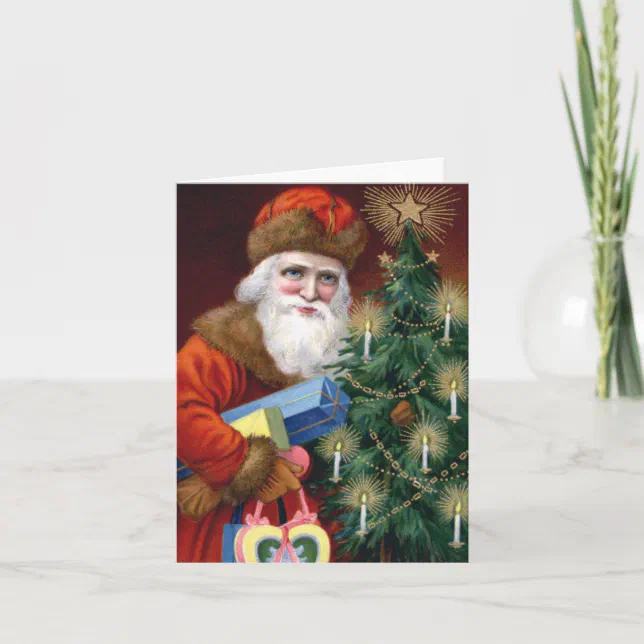 Vintage Santa Claus Christmas Note Cards | Zazzle