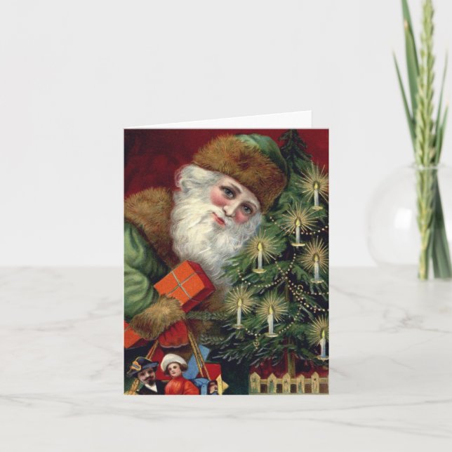 Vintage Santa Claus Christmas Note Cards (Front)