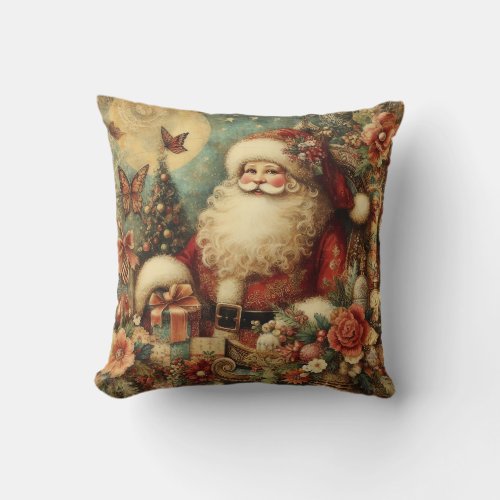 Vintage Santa Claus Christmas Pillow