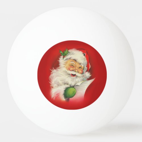 Vintage Santa Claus Christmas Ping Pong Ball