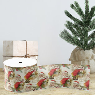 Vintage Santa Claus Christmas Ribbon Gift Ribbon