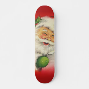 Vintage Santa Claus Christmas Skateboard Deck