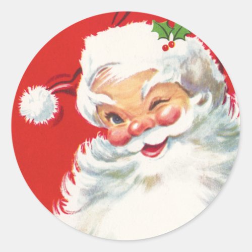 Vintage Santa Claus Christmas sticker