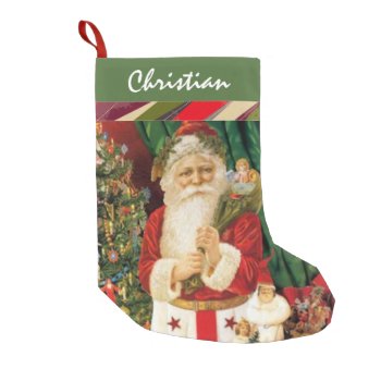 Vintage Santa Claus Christmas Stocking by visionsoflife at Zazzle