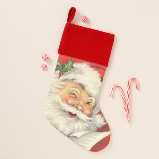 Vintage Santa Claus Christmas Stocking