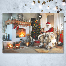 Vintage Santa Claus Christmas Tree Lights