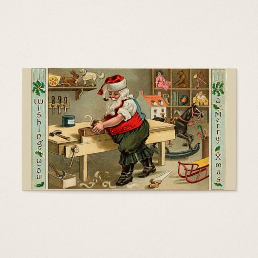 Vintage Santa Claus Christmas Workshop (Front)