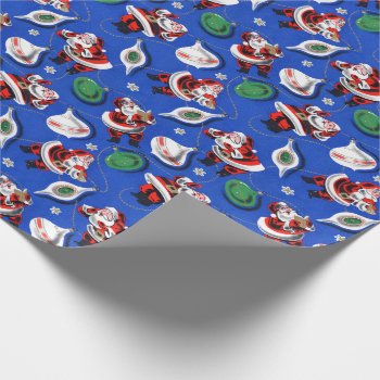 Vintage Santa Claus Christmas Wrapping Paper by christmas1900 at Zazzle