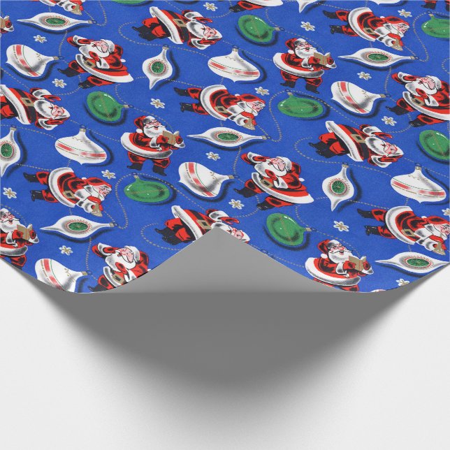Vintage Santa Claus Christmas Wrapping Paper (Corner)