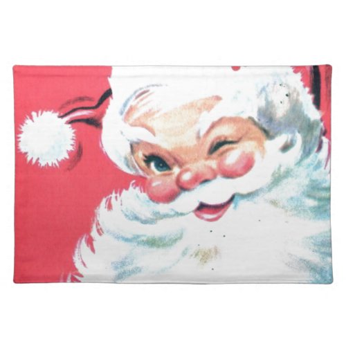 Vintage Santa Claus Cloth Placemat