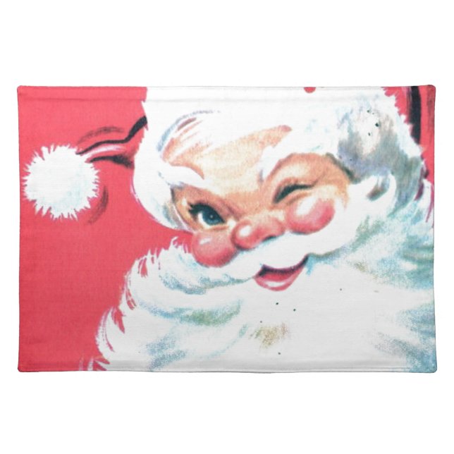 Vintage Santa Claus Cloth Placemat (Front)