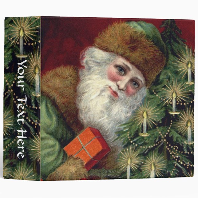 Vintage Santa Claus Custom Christmas 2" Binder (Front/Spine)