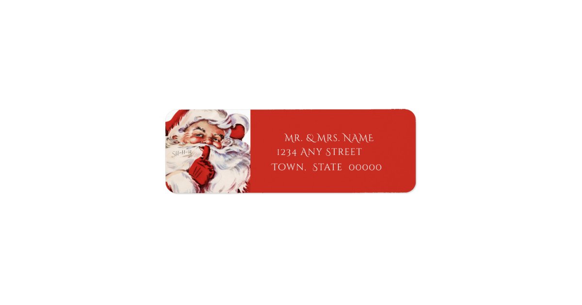 Vintage Santa Claus, Custom Label | Zazzle.com