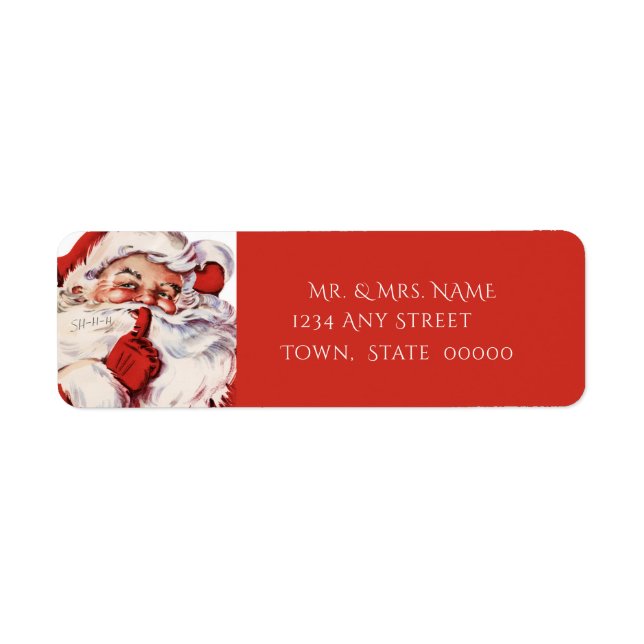 Vintage Santa Claus, Custom Label (Front)
