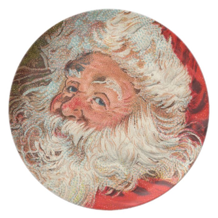 Vintage Santa Claus Dinner Plates