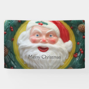 Vintage Santa Claus face Banner