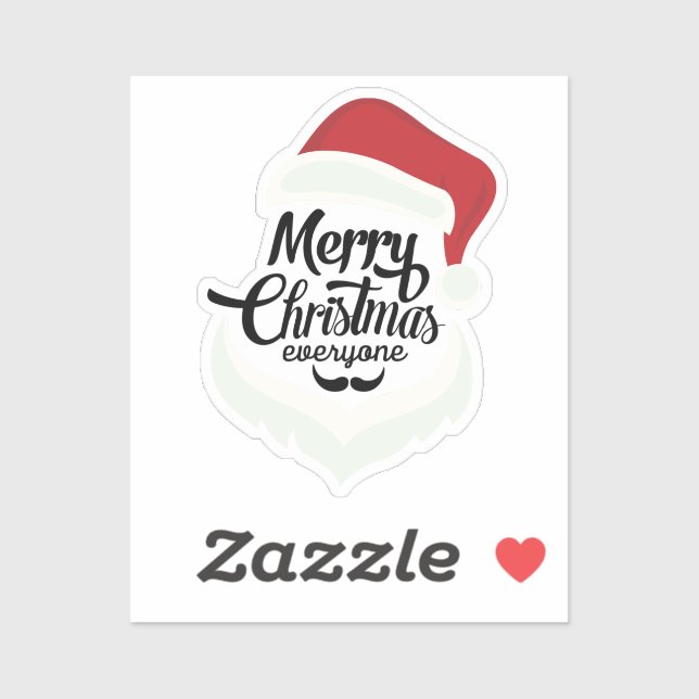 Vintage Santa Claus Face Christmas Art Sticker (Sheet)