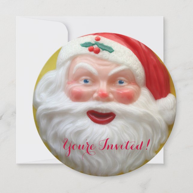 Vintage Santa Claus face Invitation (Front)