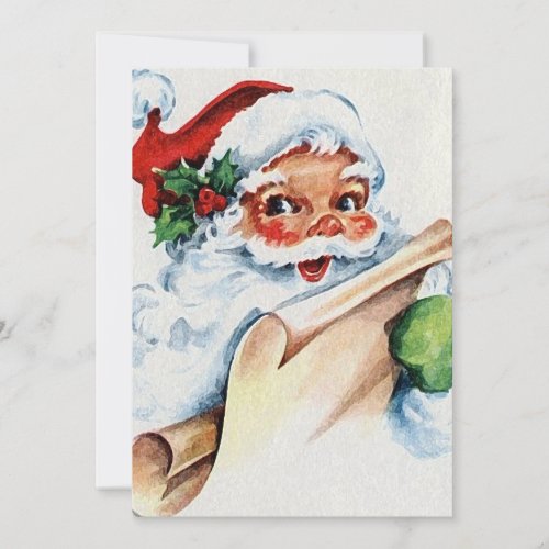 Vintage Santa Claus Father Christmas Invitation