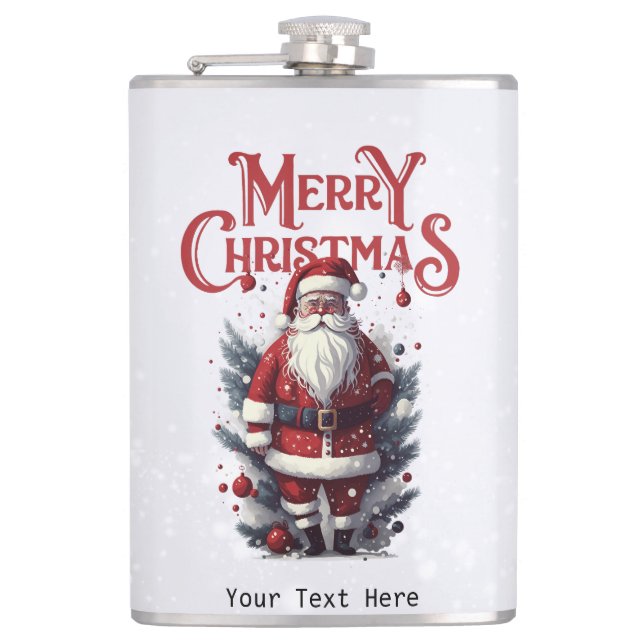 Vintage Santa Claus Flask (Front)