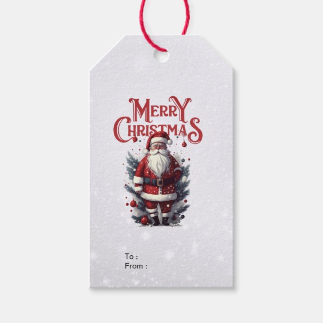 Vintage Santa Claus  Gift Tags (Front)