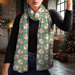 Vintage Santa Claus Green Christmas Scarf<br><div class="desc">Get into the holiday spirit with this charming vintage Santa Claus Christmas scarf. Featuring a nostalgic watercolor Santa pattern on a festive green background, this scarf adds a classic touch to any winter outfit. Made from lightweight chiffon, it’s perfect for layering while staying cozy and stylish. Whether for a festive...</div>
