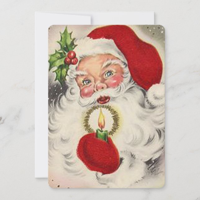 Vintage Santa Claus Holiday Card (Front)