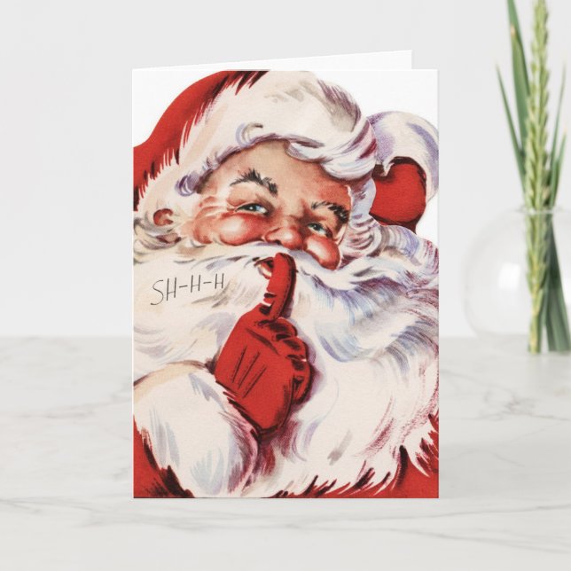 Vintage Santa Claus Holiday Card (Front)