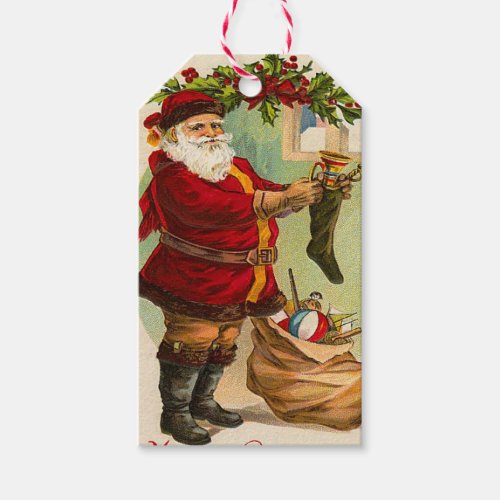 Vintage Santa Claus Holiday Gift Tags