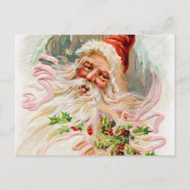 Vintage Santa Claus Holiday Postcard (Front)