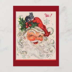 Vintage Santa Claus Holiday Postcard