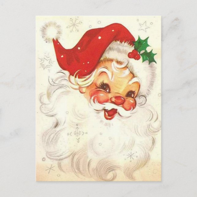 Vintage Santa Claus Holiday Postcard (Front)