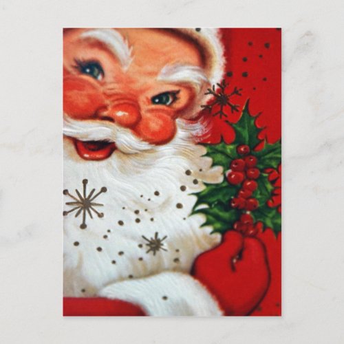 Vintage Santa Claus Holiday Postcard